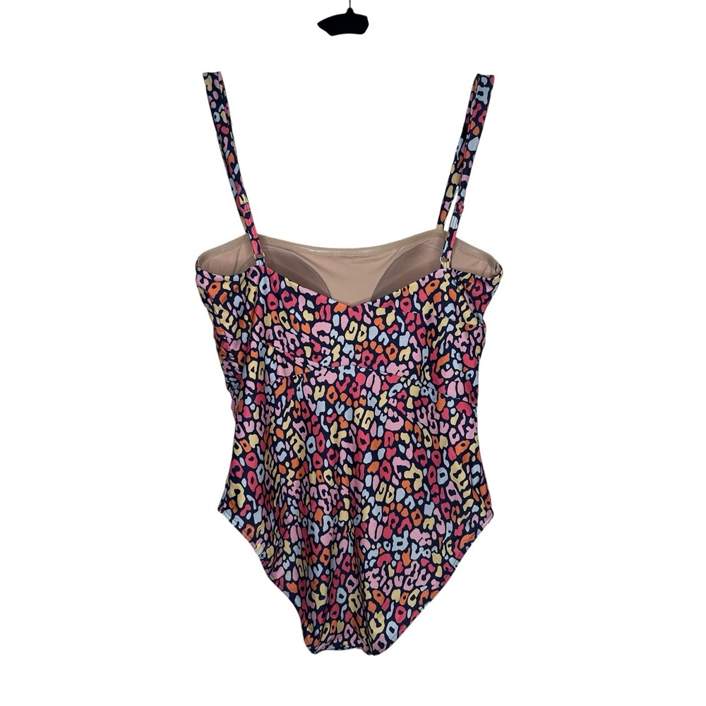 Summersalt Wide Strap Oasis One Piece Swimsuit Multicolored Leopard Swim Sz 12 - Picture 5 of 8